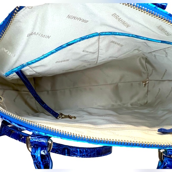 Brahmin NWT Large Blue Teal Duxbury Satche Affinity Ombré Melbourne Bag (P018) - Picture 9 of 12